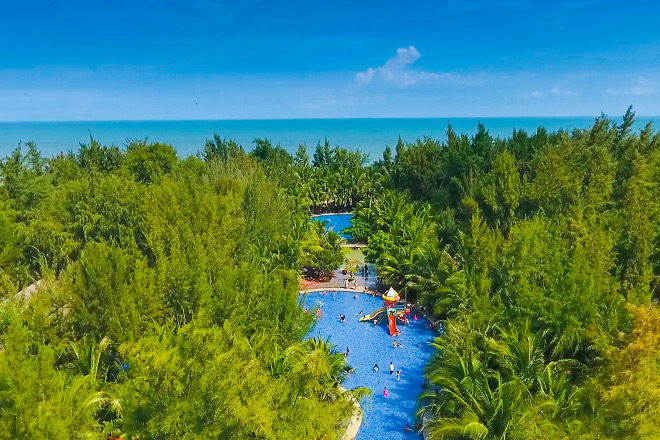 Long Cung Resort nhìn từ Flycam